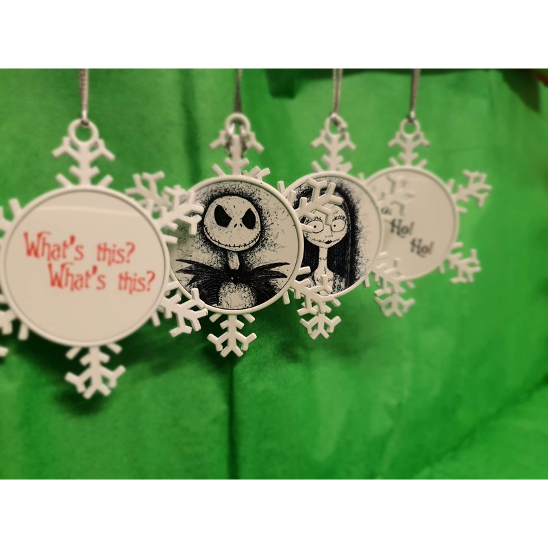 Nightmare Before Christmas Metal Snowflake Festive decoration from hand drawn
