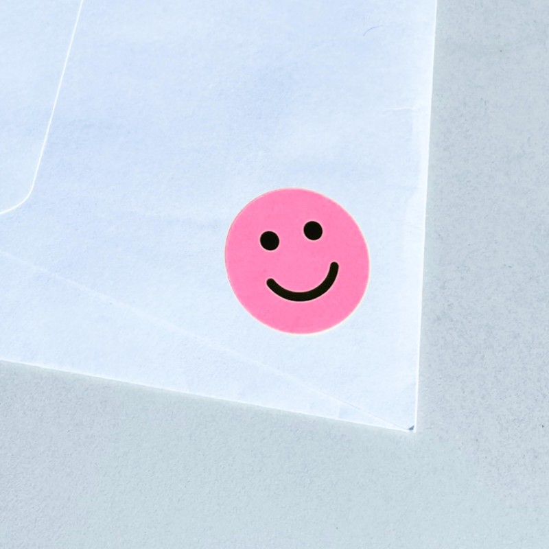 600 Pieces, 1 inch - Smiling Happy Smile Face Stickers