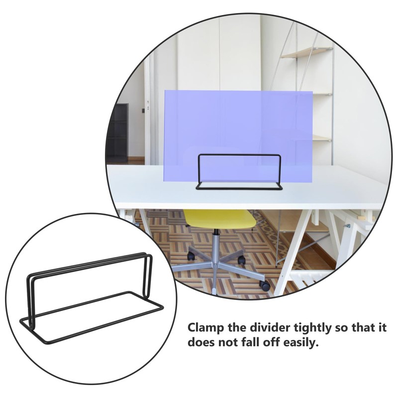Operitacx Versatile Baffle Holder for Dividers, Practical Table Panel Clamp