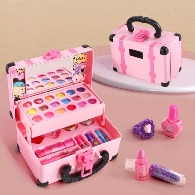 Girls Make Up Set Toys Pretend Play Cosmetic Bag Beauty