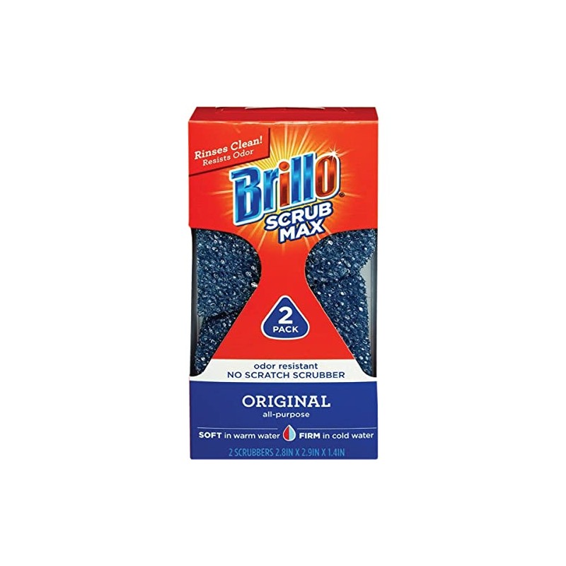 Brillo Scrub Max Heat Activated Sponges, Strong & Long Lasting,