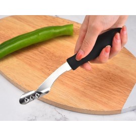 PreAsion Pepper Core Digger Seed Remover Stainless Steel Seed Digger Green Pepp