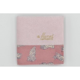 DDintex FLORET LONDON Ruched Hand Towel, Miao, Pink, 7.9 x 7.9 inches (20 x 20 cm) [With Liberty Print]
