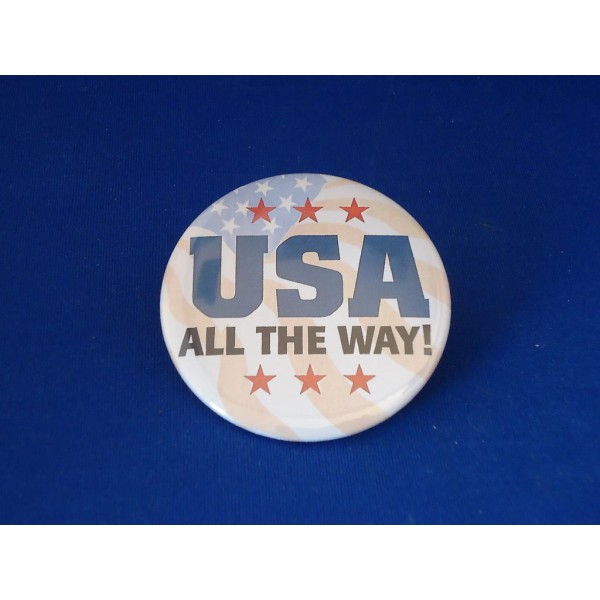 "USA ALL THE WAY" Lot of 5 BUTTONS pins pinbacks