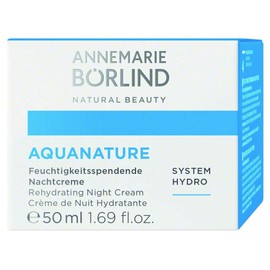 ANNEMARIE BÖRLIND - AQUANATURE Rehydrating Night Cream - Papyrus and Glasswort Extracts for Lasting Hydration - Nourishes, Regenerates, Rehydrates - 1.69 Fl Oz