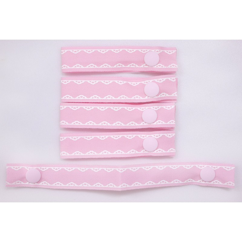 KAWAGUCHI おなまえリボン 幅1.5cm×長さ7cm 5本入 ピンク 11-327