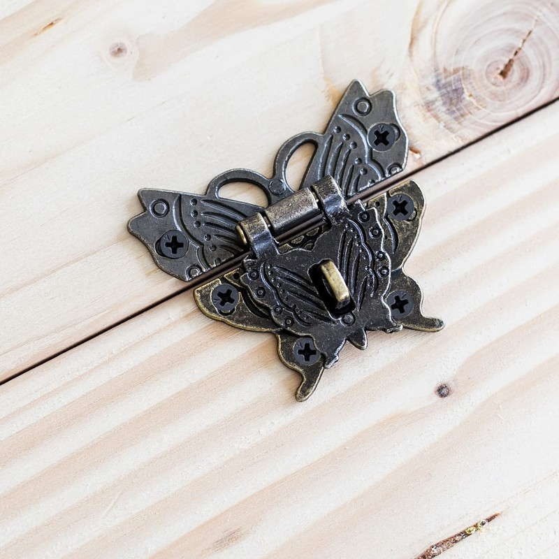 HMF 6495 Vintage Butterfly Clasp with Lock Eyelet, 50 x