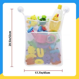 Bath Toy Storage, Durable Mesh Bath Toys Organiser Organizer Storage,Bathroom Decor,Bathroom Multi-Functional Mesh Hanging Storage/Bag