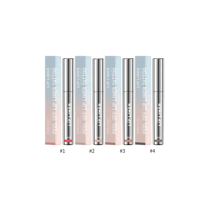 Delineador De Labios Tattoo Peel-off Brillo Labial Mate 4pcs