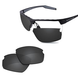 Glintbay 100% Precise-Fit Replacement Sunglass Lenses for Native Hardtop Ultra XP 71mm - Polarized Advanced Black