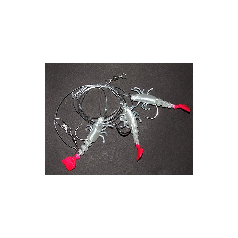 SUPER CATCH PRAWN SHAD RIG LURE 3 x 6/0 HOOK