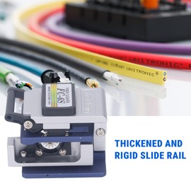 Fiber Cleaver, 3-in-1 FC-6S Fibre Optic Wire Hatchet with Bag, High Accuracy Fibre Optic Cable Stripping Tool, Suitable Optical Cutter, 12 Surface Blade, FTTH Cold Splicing Tool for 0.9 mm, 0.25 mm,