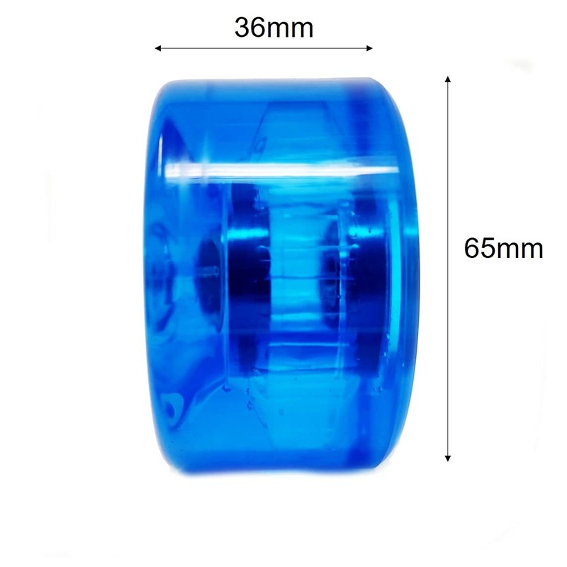 Alterskate Longboard Cruiser 65mm 78a Wheels (Translucent Blue)