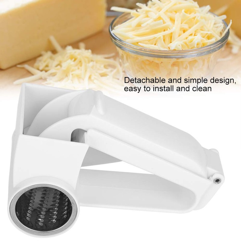 Rotary Cheese Grater, Stainless Steel, Manual Speed, All-purpose Slicer, Nut