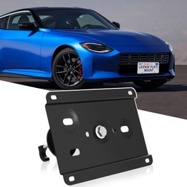 No Drill Front License Plate Mount Bracket Holder Compatible with Nissan Frontier 3rd gen D41 2022-2024, Nissan Titan XD 2nd gen A61 2016-2024 Front Grille License Plate Frame Mounting Accessories