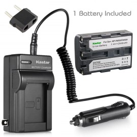 Kastar Battery Charger Sony NP-FM30 NPFM50 CCD-TR108 TR208 TR408 TR748 TRV106 - 1 Charger +1 Battery