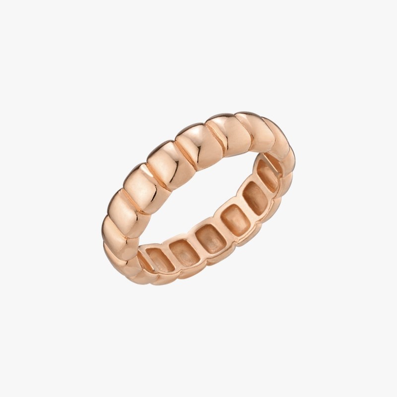 Gold&Dear 14KGP Volume Square Line Ring White Gold S (No.