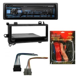 Alpine UTE-73BT Single-DIN Car Digital Media Stereo for 1994-2001 Dodge Ram & KIT10 Installation AMP Kit