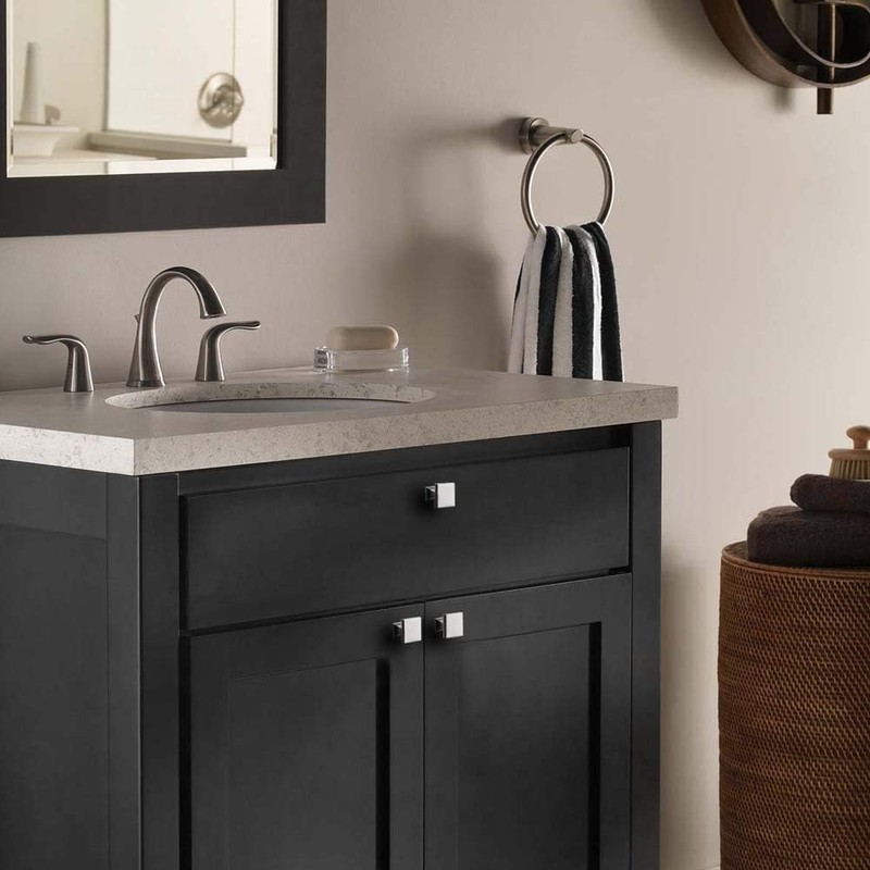 LONTAN 12 Pack Silver Square Drawer Cupboard Knobs - Brushed