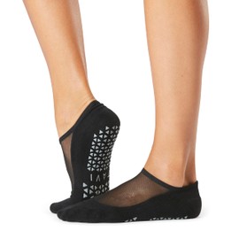 TAVI Maddie Grip - Calcetines antideslizantes para mujer, calcetines de pilates con empuñaduras, calcetines de yoga, calcetines de barra, Ebany, M