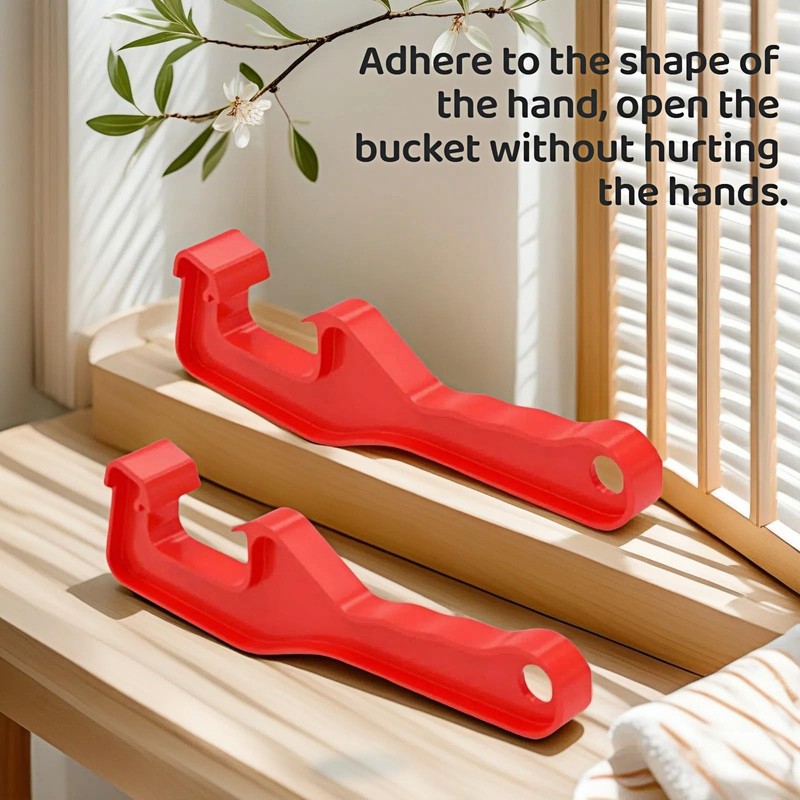 5 Gallon Paint Can Opener Tool - Heavy-Duty Red Plastic