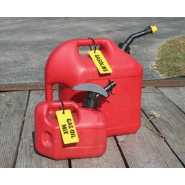 Accuform Signs TCH202 Container Tag, Legend"Gasoline", 2" Length x 5" Width x 0.080" Thickness, Polycarbonate, Black on Yellow