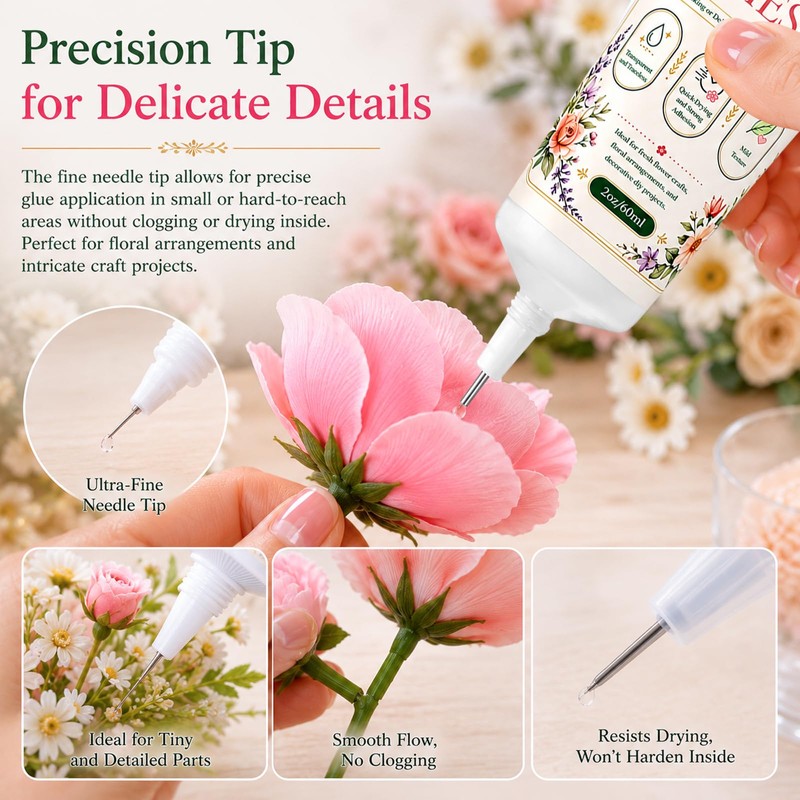 TBTFW Floral Adhesive, Floral Glue for Fresh Flowers-2.1oz