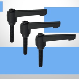 WUDQIJI Clamping Lever Handle, Pack of 4, M5 x 16 mm, Machine Handles, Stainless Steel, Male Thread, Adjustable Handle, Adjustable Clamping Lever, Clamping Handle for Welding Machines, Pressure