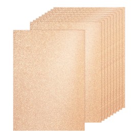 PATIKIL 20Sheets Champagne Glitter Cardstock, 8.3x11.7 in A4 Glitter Paper Card Stock Shiny Scrapbook 250gsm Sparkly Paper Large Shimmer for Crafts Scrapbook DIY Art Wedding Party