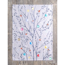 Maison d' Hermine Kitchen Towel 100% Cotton Set of 3 Kitchentowels Tea Towels for Gifts, Table Cleaning, Dining, Buffet Parties & Wedding Use, Fairy Christmas - Thanksgiving/Christmas