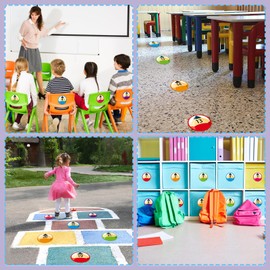 JUESMOS 36PCS Number Spot Markers Stickers Pencils Line up Spots for Classroom Colorful Floor Number Stickers Classroom Line up Spots Dots Floor Decals for Back to School Kindergarten Preschool