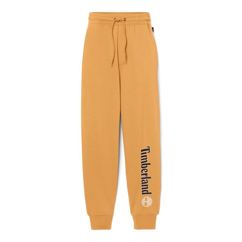 Timberland Men's Linear Logo Sweatpant, Wheat Boot, Medium