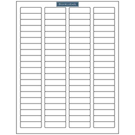 Premium Life White Self Adhesive Labels (Word Sizes) White Matte Permanent Adhesive for Laser and Inkjet Printers (1.75" x .50" - 80 Per Page | 300 Sheets)