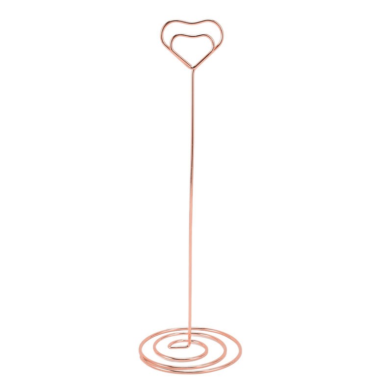 15PCS Table Number Holder 22cm Heart Shaped Iron Wire Picture