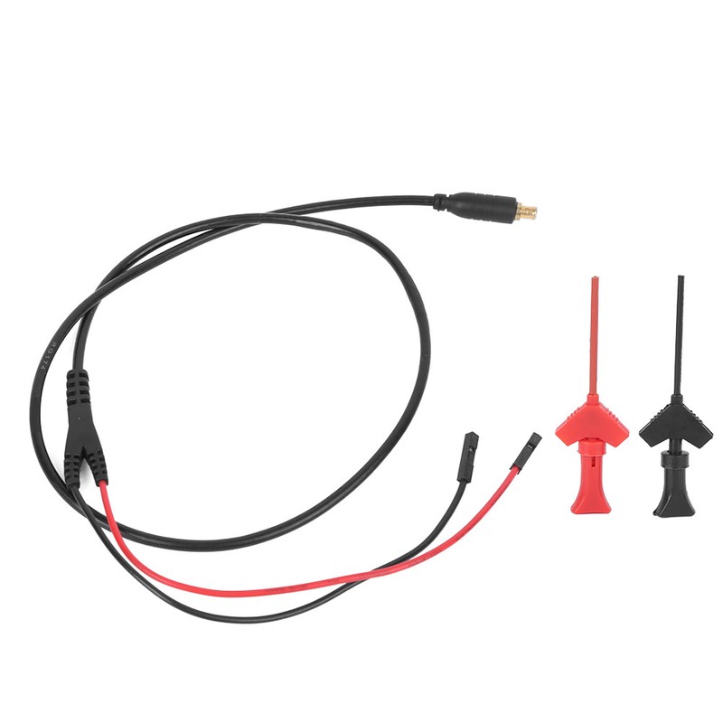 Test Cable Jumper Wire Connector with 2mm Testing Hook Red