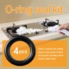 O-Ring Rubber Ring Steam Cleaner Replacement Parts, 4 Pack, Black