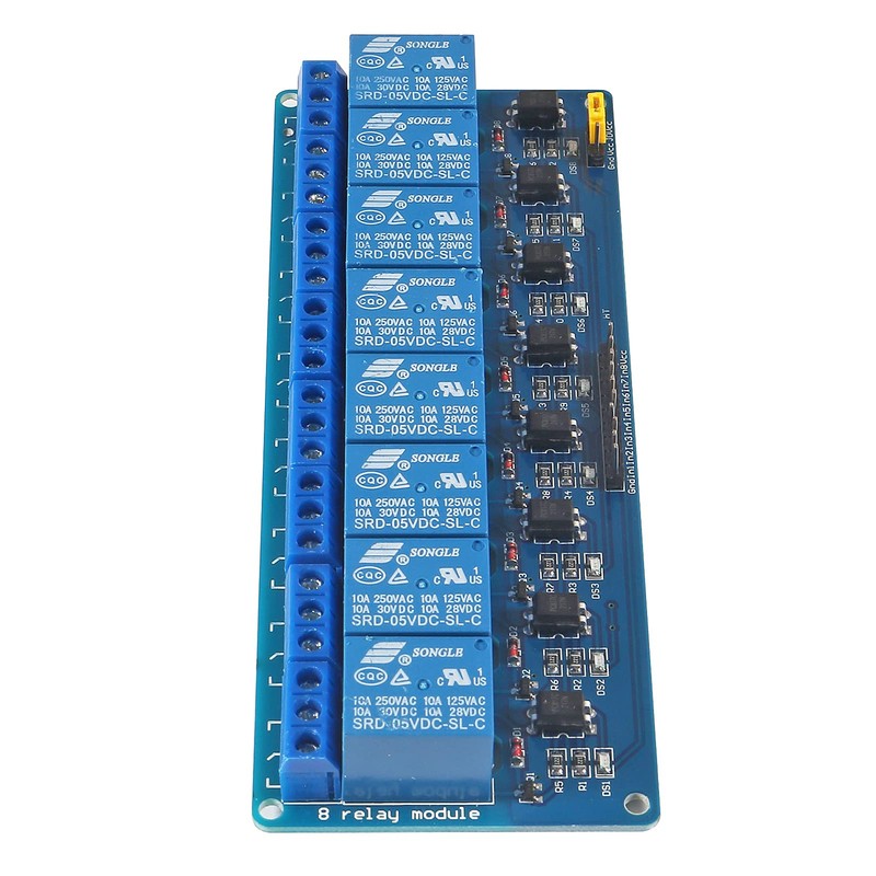 AITRIP 2 Pack 8-Relay Module 5V with Optocoupler Low-Level Trigger