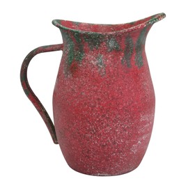 SenJchicwd Rustic Vase Christmas vase Milk Jug Vase Vintage Metal Flower Vase Small Vases for Flowers Vintage Decorative Pitcher Rustic Vase Metal Rustic Vase Metal Vases for Decor Milk Jug Decor