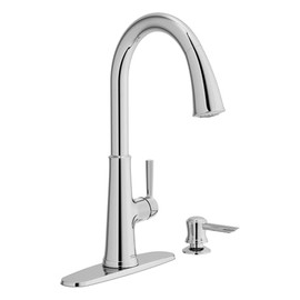 American Standard McKenzie Pull Down Kitchen Faucet with Soap Dispenser, Chrome