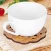 6PCS Bamboo Coaster Teacup Mat AntiScald Heat Insulation Pad Tea