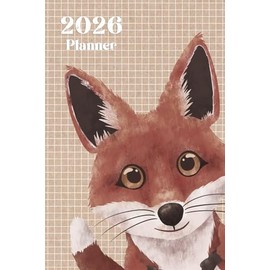 Cute Fox 2026 Planner Weekly and Monthly: Minimalist Calendar Organizers, goal, to do list