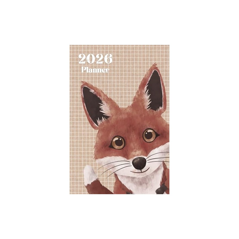 Cute Fox 2026 Planner Weekly and Monthly: Minimalist Calendar Organizers,