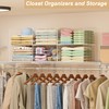 Huxitocan 6-Tier Stackable Closet Organizers and Storage Basket - Foldable