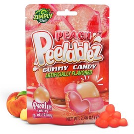 Peelablez Peelable Mango Gummies 3 Packs Each 2.46 Oz. Fun and Tasty Snack! Candy Sweet Candy Chewy Soft - Flavor: Peach, Size: 3 Packs Each 2.46 Oz