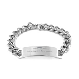 Auto Repair Technician Mom Stainless Steel Bracelet For Mom Funny Inspirational Gifts from Daughters Sons Boyfriend Dad - Mothers Day, Queen of Auto Repair Technician Mom - Mother gifts