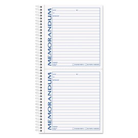 TOPS Memorandum Forms Book, 2-Part, Carbonless, 2 Memos per Page, 100 Sets per Book (4150)