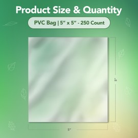 Seal Fresh Shrink Wrap Bags – 5" x 5" (250 Count) – Shrink Plastic Sheet, Heat Shrink Wrap Bags, Shrink Bags for Storage, Heat Seal Bags, Heat Shrink Bags, Heat Shrink Film Bags, Shrink Bags