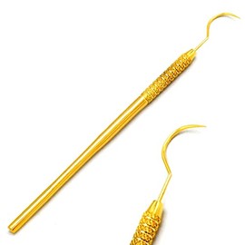 AAProTools Dentist Pick Tools Hygienist Tartar Remover Gold Color Coated Dental Explorer 23