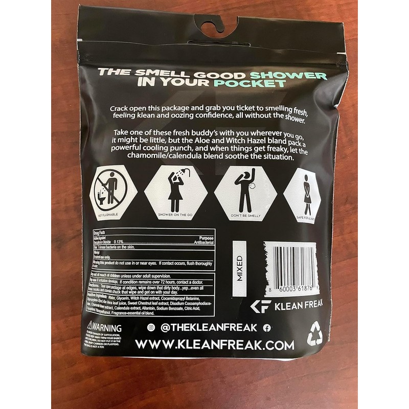 Klean Freak Body Wipes - for Face and Body, No