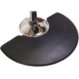 Rhino Mats, Bounce Salon Mat, 33 in. x 54 in. Salon Floor Mats, Rhino Mats Salon - Black Semi Circle - 1/2 in. Thick American Made, Salon Mats